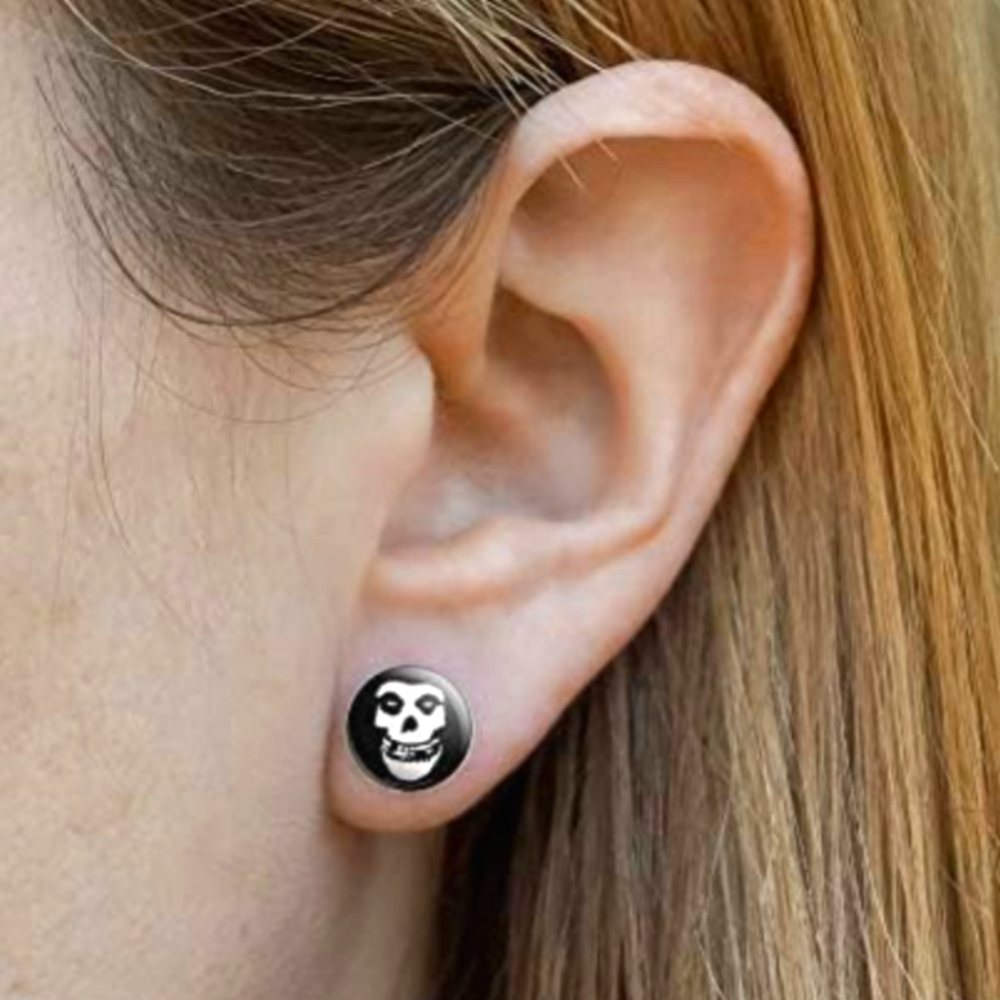 Misfits Skull Stud Earrings